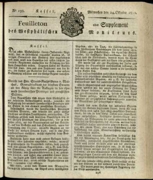 No. 138, Mitwochen den 24. Oktober 1810