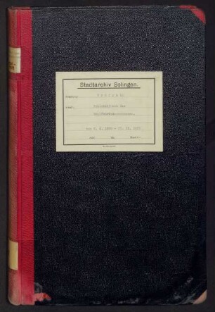 Gräfrath: Wohlfahrtsausschuss 1920-1923