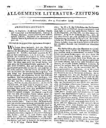 Stark, J. C.: Handbuch zur Kenntniss und Heilung innerer Krankheiten des menschlichen Körpers etc. (Beschluß der im vorigen Stück abgebrochenen Recension.)
