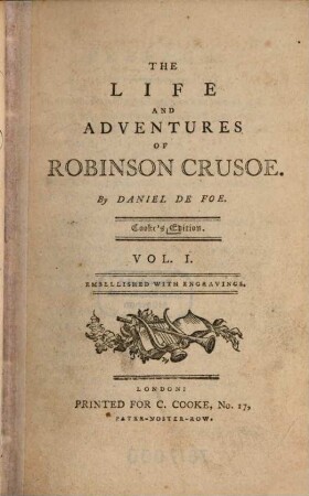 The Life And Adventures Of Robinson Crusoe. 1