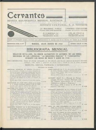 Bibliografía mensual