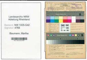 Entnazifizierung Martha Baumann , geb. 09.09.1895 ()