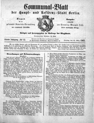 1863,12: No. 12, 22. März 1863