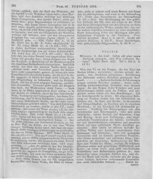 Gehen wir einer neuen Barbarey entgegen oder Was restauriert Europa? Bd. 1. München: Giel 1827