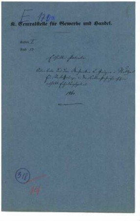 Patent des Mechanikers C. Geiger in Stuttgart für Verbesserungen an der Kettenstichmaschine