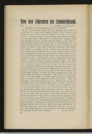 Von den Schrecken der Sommeschlacht