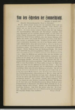 Von den Schrecken der Sommeschlacht