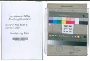 Entnazifizierung Paul Huellstrung , geb. 01.05.1886 (Angestellter)