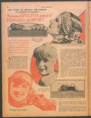 Nuevos efectos para el peinado de sport : Una clase de belleza por semana