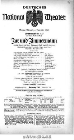 Zar und Zimmermann