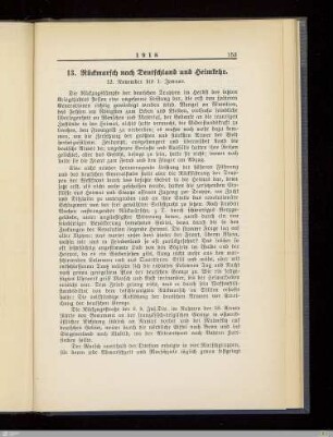 13. Rückmarsch nach Deutschland und Heimkehr