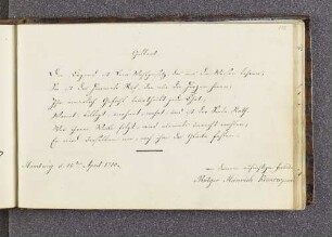 Rütger Heinrich Klünder. – Hamburg, 15.04.1780