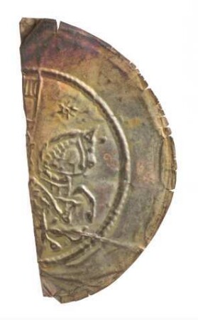 Münze, Brakteat (Hälbling), Anfang 13. Jh.