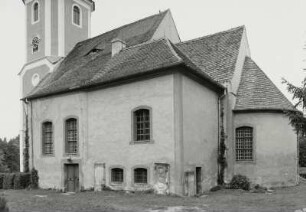 Königshain (Kreis Görlitz). Dorfkirche (beg. 13. Jh., div. Umbauten)