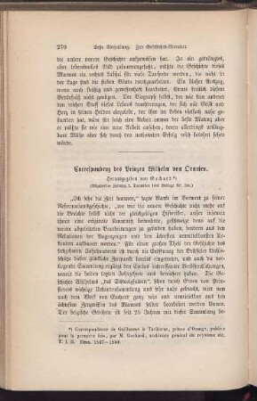 Correspondenz des Prinzen Wilhelm von Oranien.