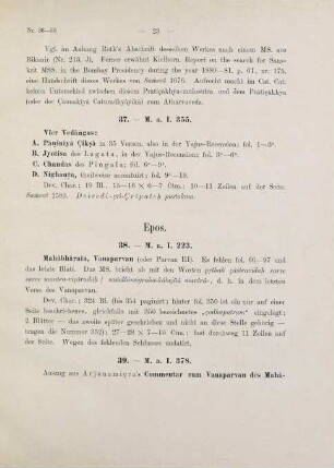 23-25, Epos (Nr. 38-47)