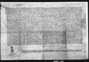 Ein Notar beurkundet auf Begehren Konrads von Neuneck Recht und Gewohnheit der Vogtherrn und des Dorfs zu Rodt, wie es von sieben Männern auf dem dortigen Jahrgericht am 2. August 1481 verkündigt worden ist.