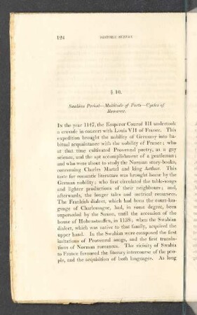 § 10. Swabian Period - Multitude of Poets - Cycles of Romance.