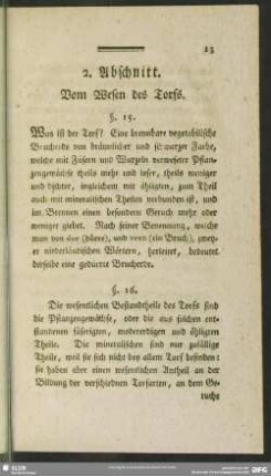 2. Abschnitt. Vom Wesen des Torfs