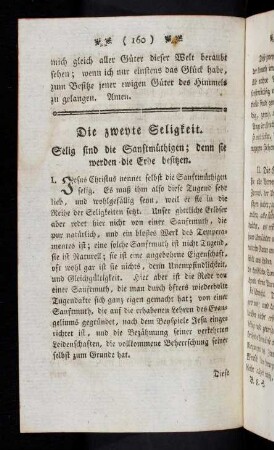 160-172, Die zweyte Seligkeit