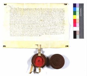 Lehenrevers des Christoph Ernst von Woellwarth auf Polsingen und Fachsenfeld für sich und Konsorten gegen Propst Johann Christoph zu Ellwangen über den Mantelhof, Hofherrnhof, Affalterried, Rötenberg (Rettenberg), Treppach, Ober- und Unterrombach, das Fischwasser zu Unterböbingen die Rems gen. und den Klotzbach
