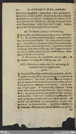 DC. De Henrico, Comite à Schwartzburg