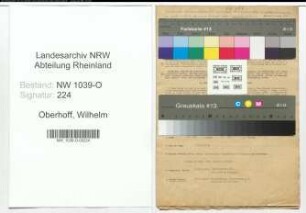 Entnazifizierung Wilhelm Oberhoff , geb. 07.07.1904 (Studienrst)