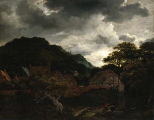 Ort am Waldesabhang