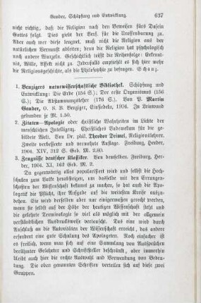 637-639 [Rezension] Benzigers naturwissenschaftliche Bibliothek