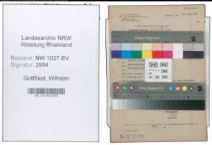 Entnazifizierung Wilhelm Gottfried , geb. 12.02.1893 (Kaufmann)