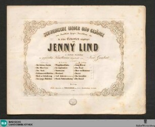 3: Schwedische Lieder und Gesänge : von Lindblad, Geyer, Nordblom etc.; in vielen Concerten vorgetragen von Jenny Lind