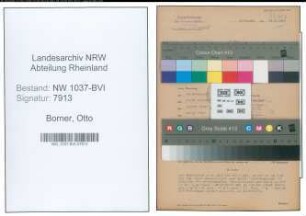 Entnazifizierung Otto Borner , geb. 09.07.1892 (Kaufmann)