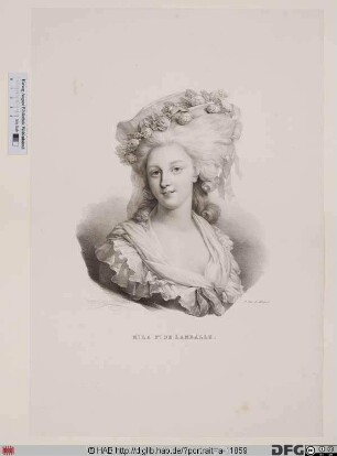 Bildnis Marie-Thérèse-Louise Lamballe, princesse de, geb. princesse de Savoie-Carignan