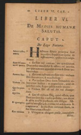 Liber VI. De Mediis Humanae Salutis.