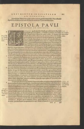 Epistola Pauli Apostoli Ad Ephesios.