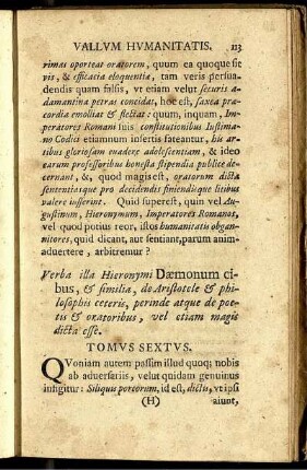 Tomus Sextus.