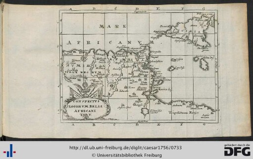 Conspectus Locorum Belli Africani. Tab. V.