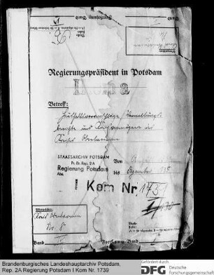 Haushaltsvoranschläge, Verwaltungsberichte und Kreisvermögen des Kreises Oberbarnim