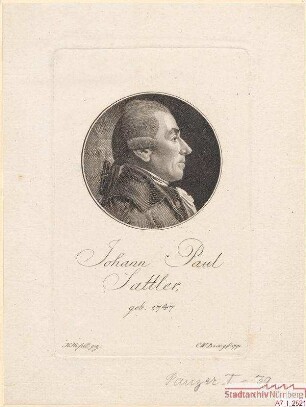 Johann Paul Sattler; geb. 1747