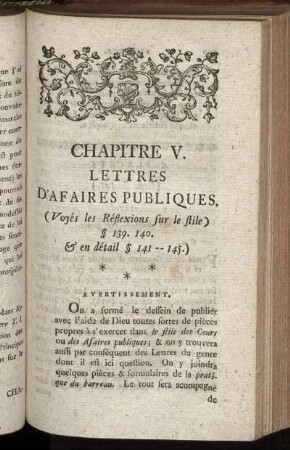 Chapitre V. Lettres D'Affaires Publiques.