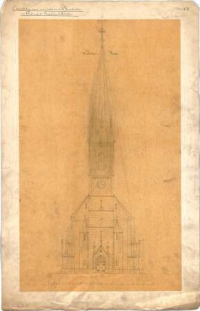 Leimbach, Karl; Palling; Pfarrkirche - Westfassade (Aufriss)