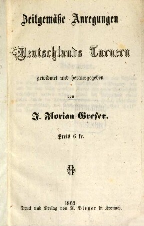 Zeitgemäße Anregungen