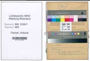 Entnazifizierung Antonie Fischer , geb. 25.04.1896 (Krankenhaussekretaerin)