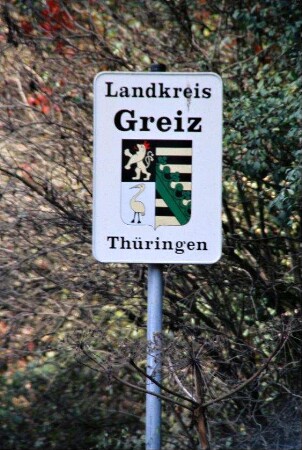 Schild des Landkreises Greiz