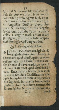 Igl. S. Evangeli d S. Ion.