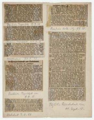 Die Dadaisten fordern die Nobelpreise,. In: Wahrheit, 3.8.1918