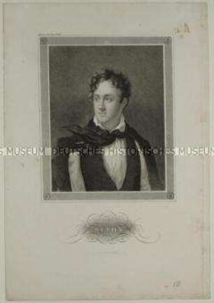 Porträt des schottischen Dichters Lord Byron