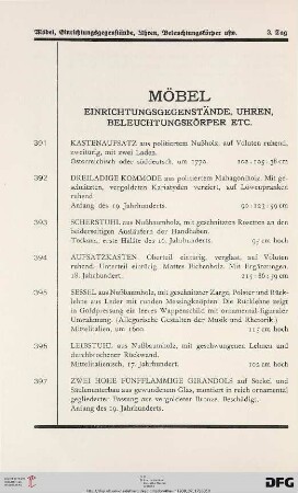 Möbel (Nr. 391-454)