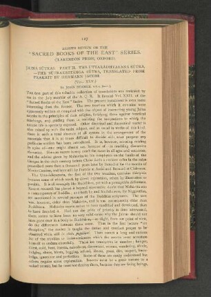 Eighth Review on the "Sacred Books of the East" Series.