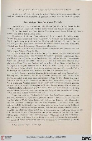 Die übrigen Künstler dieser Periode